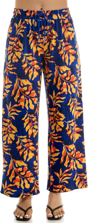 Zac & Rachel Women's Wide Leg Pull on Dty Knit Pant with Elastic Waist and Self Adjustable Tie Belt