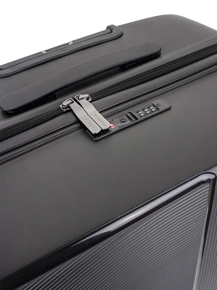 Zen 75cm Large 4 Wheel Trolley Case - Black