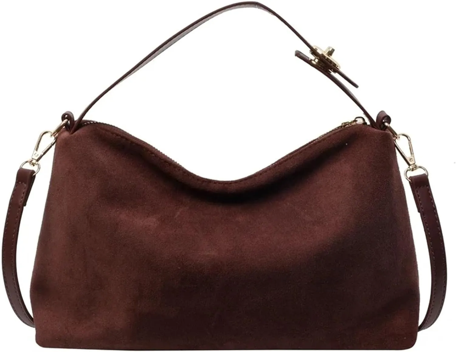 Zip Solid Sewing Thread High PU Shoulder Bags