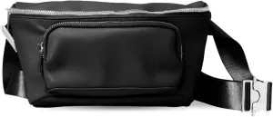 Zomee Multi-Functional Fanny Pack for Wearable Breast Pumps and Portable Diaper Changing Mat- Eco-Friendly and Stylish (BLACK)